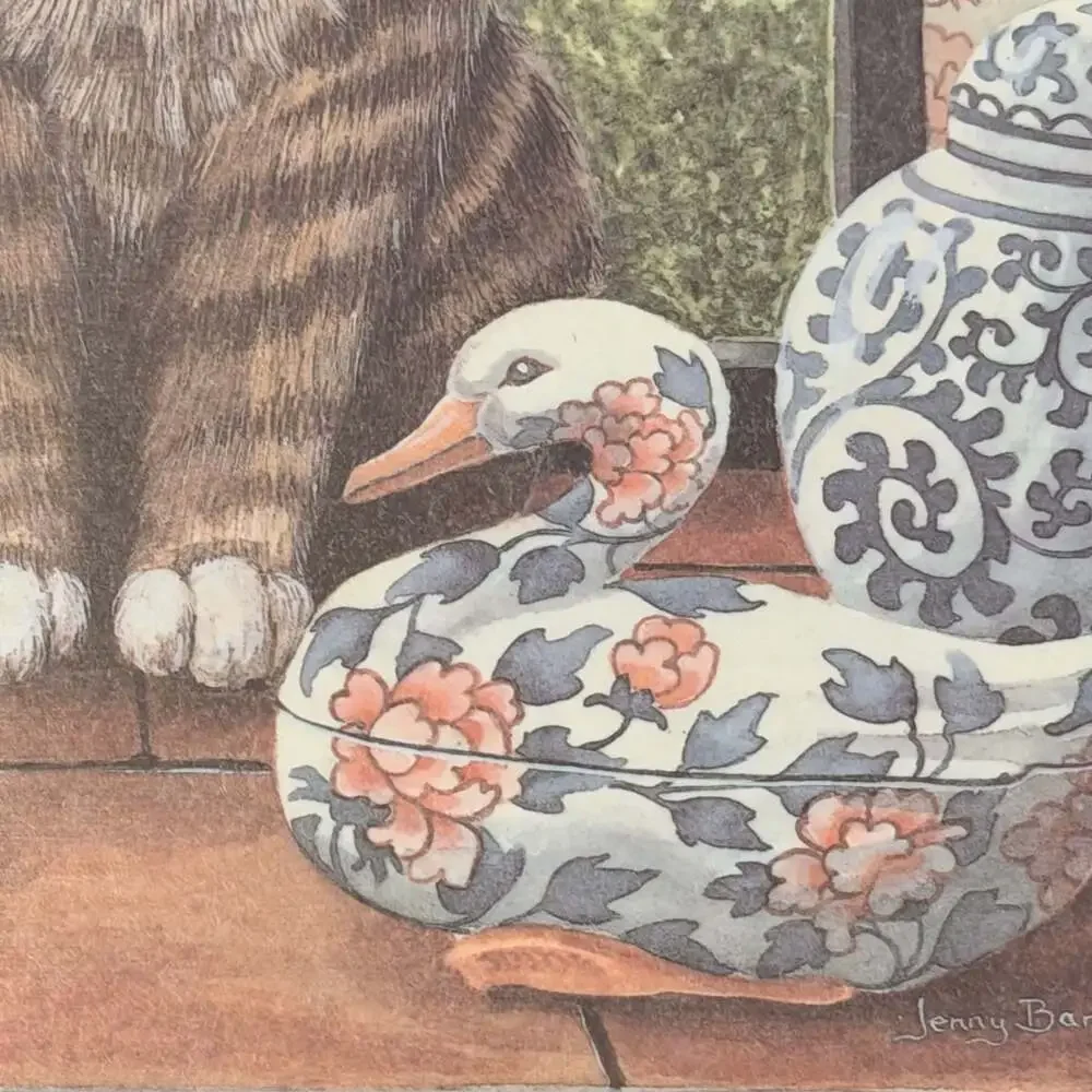 Wilscombe Collectible Melamine Tabby Cat Cutting Board by Jenny Barron